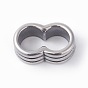 316 Surgical Stainless Steel Slide Charms/Slider Beads, For Leather Cord Bracelets Making