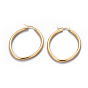 201 Stainless Steel Hoop Earrings, with 304 Stainless Steel Pin, Hypoallergenic Earrings, Oval