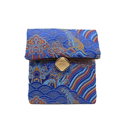 Bolsas de embalaje de joyería de satén de estilo chino, bolsas de regalo, Rectángulo