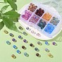160Pcs 8 Colors Transparent Baking Painted Glass Beads, Imitation Opalite, Round, for Beading Jewelry Making