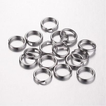 304 Stainless Steel Split Rings, Double Loops Jump Rings
