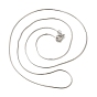 925 collares de cadena de serpiente de plata esterlina, con cierres de anillo de resorte