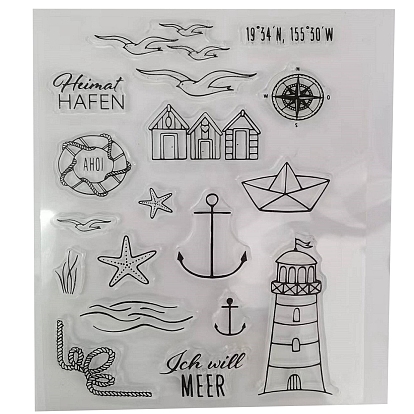 Пластиковые марки на морскую тематику, для diy scrapbooking, фотоальбом декоративный, изготовление карт