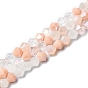 Perles en verre electroplate, opaque et transparent et plaqué couleur ab, facette, Toupie