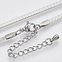 304 Stainless Steel Herringbone Chains Necklace, with Lobster Claw Clasps, Nickel Free