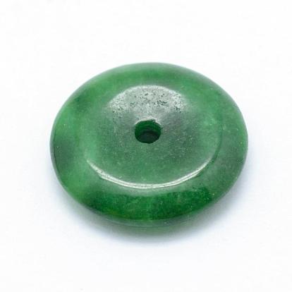 Myanmar natural de jade / burmese jade encantos, teñido, donut / pi disc