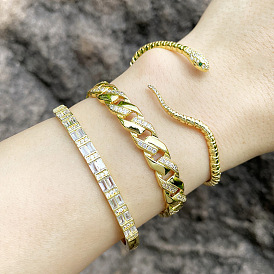 Bold Punk Bracelet with Hip Hop Snake Design - Luxe Statement Jewelry