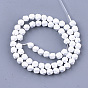 Spray Painted Non-magnetic Synthetic Hematite Beads Strands, Star Cut Round Beads, Faceted