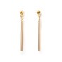 Brass Dangle Stud Earrings, with 304 Stainless Steel Findings & Cardboard Jewelry Set Boxes, Bar