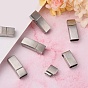 Vacuum Plating 316 Surgical Stainless Steel Bayonet Clasps, Rectangle