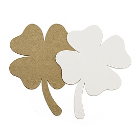 50Pcs Clover Paper Gift Tags, DIY Craft Hanging Tags