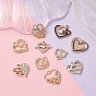 10Pcs 10 Style Alloy Pendants, with Crystal Rhinestone and ABS Plastic Imitation Pearl, Heart & Crown & Rabbit & Arrow Charms
