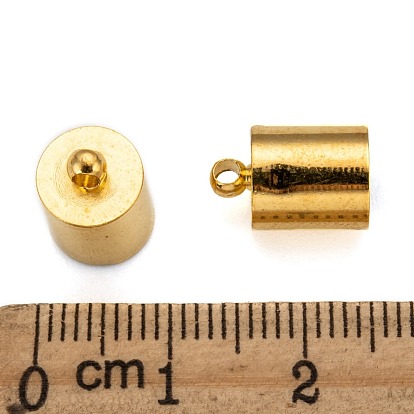 Brass Cord Ends, End Caps, Hole: 1mm