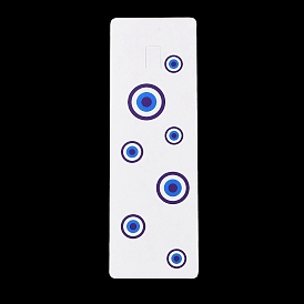 Rectangle Evil Eye Print Paper Keychain Display Cards