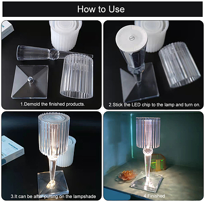DIY Table Lamp Silicone Molds, Cylinder Lampshade, Light Resin Mold for UV Resin Art, Epoxy Resin Making, Home Desktop Decorations