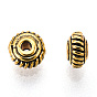 Tibetan Style Spacer Beads, Lead Free and Cadmium Free, Rondelle, 5mm in diameter, 3mm thick, hole: 1.5mm