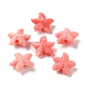 Synthetic Shell Dyed Beads, Starfish