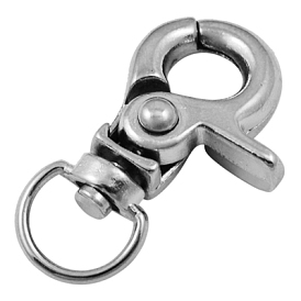 Iron Swivel Clasps, Swivel Snap Hook, 31x19x6mm, Hole: 6x9mm