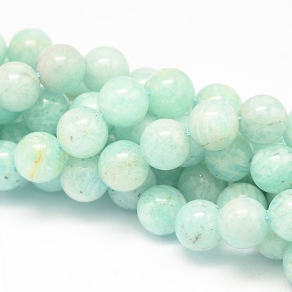 Redondas hebras de perlas naturales amazonite perú