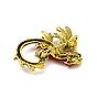 Dragon Enamel Pin Brooches, Antique Golden/Silver Alloy Rhinestone Badge for Backpack Clothes