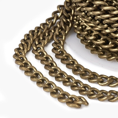 Unwelded Iron Cuban Link Chains, Chunky Curb Chains,9.5x8.6x2mm