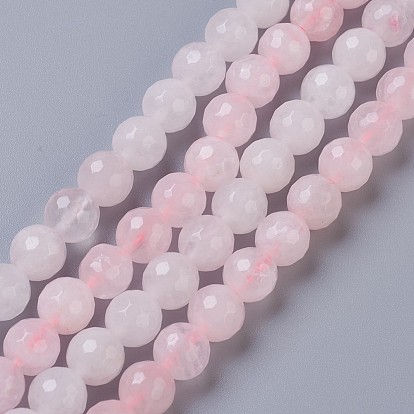 Naturel a augmenté perles de quartz brins, facette, ronde
