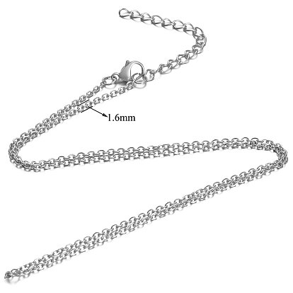304 ожерелье из цепочки из нержавеющей стали, с карабин-лобстерами 