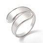 304 Stainless Steel Teardrop Open Cuff Ring for Women