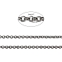Iron Rolo Chains, Belcher Chain, with Spool, Unwelded, 2x1mm, about 328.08 Feet(100m)/roll