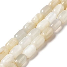 Naturelles perles pierre de lune blanc brins, colonne