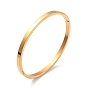 3шт 3 цветное ионное покрытие (ip) 304 классический простой простой браслет из нержавеющей стали, составной браслет для женщин