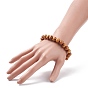 Bracelet extensible en perles rondes en bois naturel, bijoux de yoga pour hommes femmes