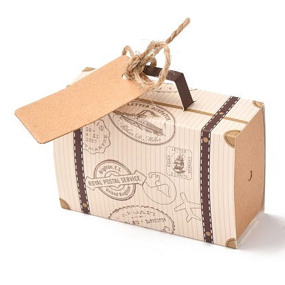 Форма чемодана с рисунком слова коробка для упаковки конфет, пеньковый канат, для свадебной подарочной коробки