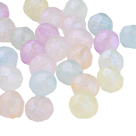 Transparent Acrylic Beads, Glitter Beads, Round