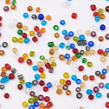Glass Seed Beads, Transparent, Round