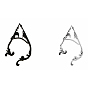 Aretes de aleación con forma de dragón, Pendientes envolventes de escalador gótico para oreja no perforante