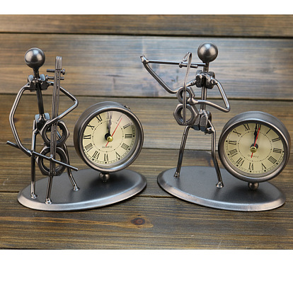 Ornements d'horloge en fer vintage, pour la décoration de bureau à domicile