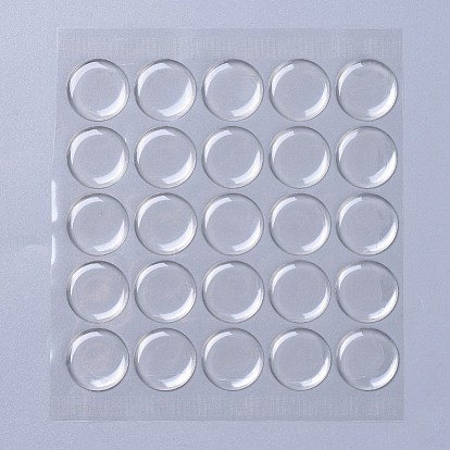 Adhesivo epoxi de cabujones transparentes de plástico, rondo
