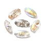 K5 Glass Rhinestone Buttons, Back Plated, Faceted, Oval