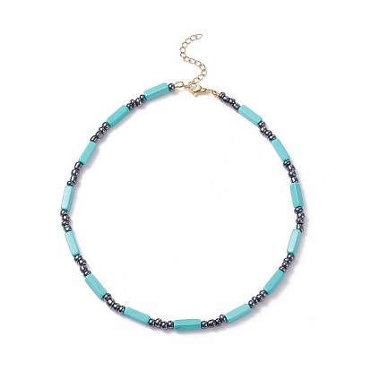 4 pcs 4 ensemble de colliers de perles de perles de verre et de turquoise synthétique de style pcs, bijoux en pierres précieuses pour femmes