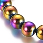 Bracelets de perles hématites synthétiques non magnétiques, ronde