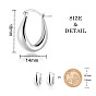 Серьги-кольца shegrace 925 из стерлингового серебра, U-образный