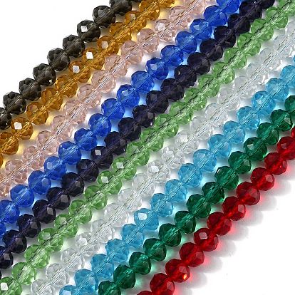 Kit de fabrication de boucles d'oreilles bracelet bricolage, y compris les perles de verre rondelles, fil élastique, Crochets d'oreille en laiton
