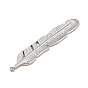 Ion Plating(IP) 304 Stainless Steel Pendants, Feather Charms