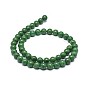 Naturelles africaines perles de jade brins, ronde, Grade a