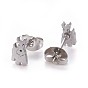 304 Stainless Steel Puppy Jewelry Sets, Cable Chains, Pendant Necklaces and Stud Earrings, with Ear Nuts/Earring Back, Terrier Dog