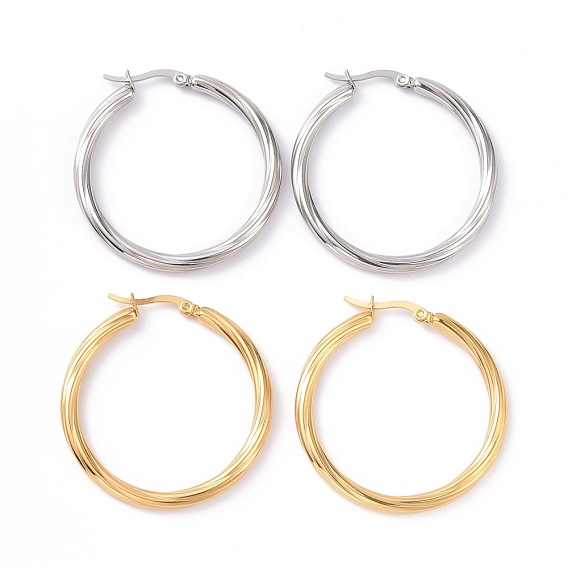 304 Stainless Steel Hoop Earrings for Women