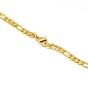 304 Stainless Steel Figaro Chain Necklace Making, 17.72 inch ~17.91 inch (450mm~455mm), 4mm