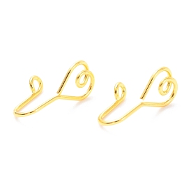 Brass Nose Rings, Nose Cuff Non Piercing, Clip on Nose Ring for Women Men, Heart