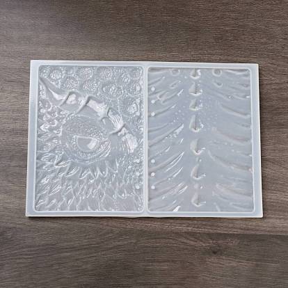 Bricolage a5 6 reliure à anneaux couverture de livre moules en silicone, moules de résine, pour la résine UV, fabrication artisanale de résine époxy